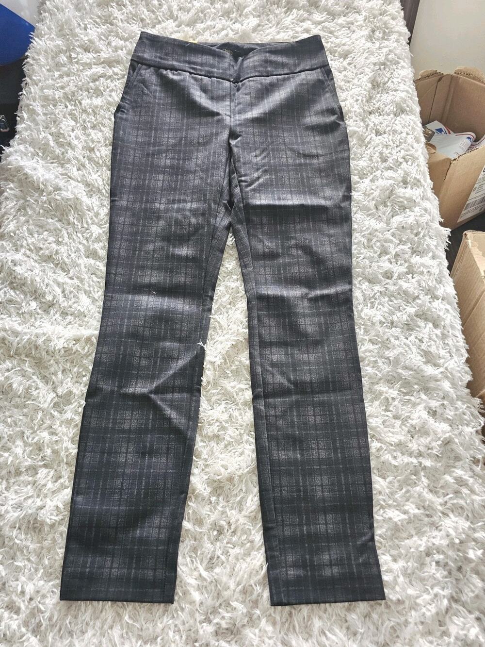 Dalia Womens Pull On Ponte Pants Mid Rise Narrow Leg Tummy Control Trouser NWT S